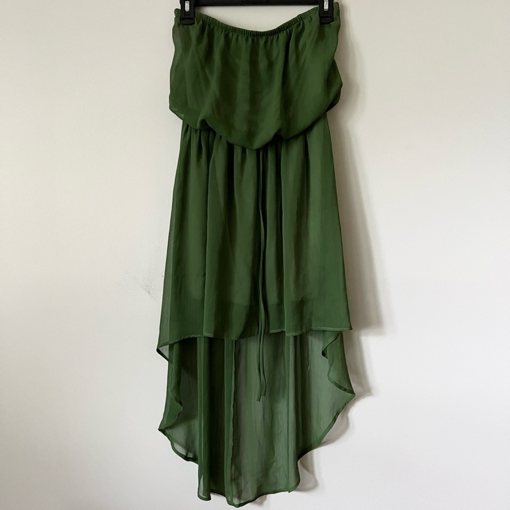 Green Strapless Dress